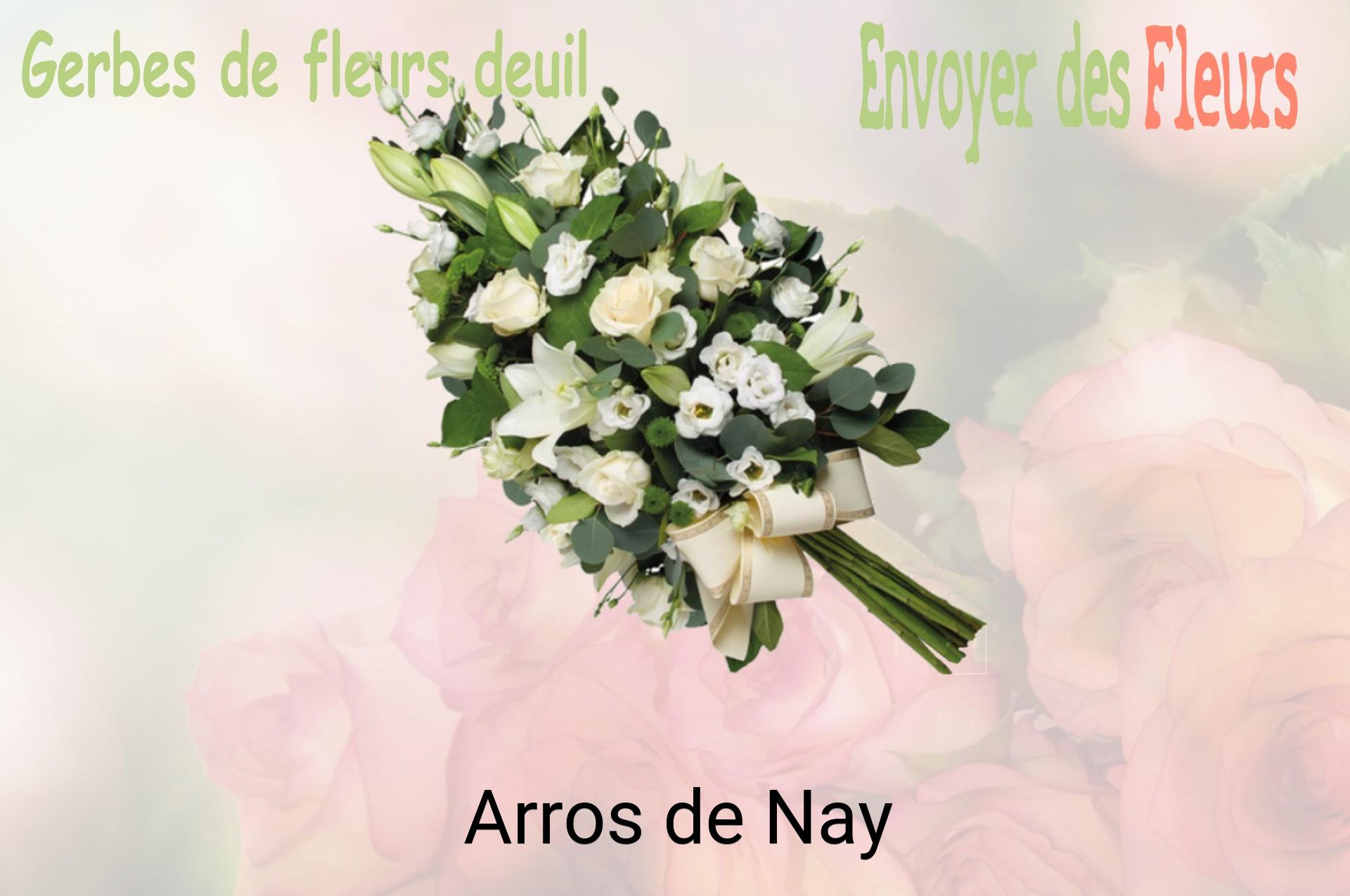 Gerbe de fleurs de deuil livrée à Arros-de-Nay